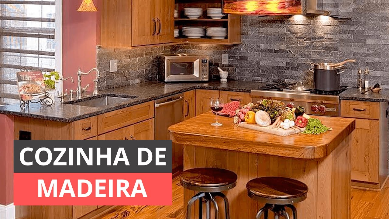 COZINHAS COM DETALHES EM MADEIRA PARA UMA DECORAÇÃO RÚSTICA!